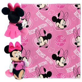 Yankees OFFICIAL MLB & Disney's Minnie Mouse Character Hugger Pillow & Silk Touch Throw Set; 40" x 50"