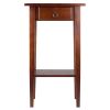 Regalia Accent Table with drawer; shelf