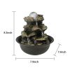 8.3inches Rock Cascading Tabletop Fountain with LED Light for Home Office Bedroom Relaxation