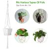 2Pcs Plant Hanger Flowerpot Net Bag 40in Cotton Rope Plant Hangers 4Legs Plant Hanger