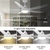 56 in. Dimmable Integrated LED Indoor&Outdoor White Ceiling Fan with DC Motor and Remote