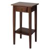 Regalia Accent Table with drawer; shelf