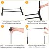 33lbs Garment Racks 3.12ft-4.80ft Height Adjustable Clothes Stand Foldable Clothes Hanger with Wheels