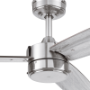 52' Satin Nickel Indoor/Outdoor 3 Blade Ceiling Fan with Reverse Airflow