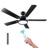 52 Inch 5 blades Ceiling Fan With Dimmable LED Light And Remote Control