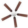 52" Indoor/Outdoor Oil Rubbed Bronze 5 Blade Reverse Airflow Ceiling Fan, 1 LED Light Bulb