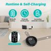 Robot Vacuum and Mop Combo, 4000pa Automatic Vacuum Cleaner Robot with Watertank and Dustbin, Self-Charging Smart Vacuum Robot Compatible with APP, Pe