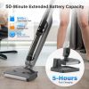 Wet Dry Vacuum Cleaner for Home, Cordless Vacuum and Mop Combo with Self-Cleaning & Aromatherapy, 50Mins Long Runtime, Stick Vacuum Cleaner for Pet Ha