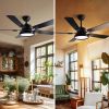 52 Inch 5 blades Ceiling Fan With Dimmable LED Light And Remote Control