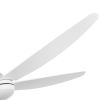 56 in. Dimmable Integrated LED Indoor&Outdoor White Ceiling Fan with DC Motor and Remote