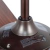 52" Indoor/Outdoor Oil Rubbed Bronze 5 Blade Reverse Airflow Ceiling Fan, 1 LED Light Bulb