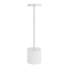 LED Waterproof Rechargeable Desk Lamp Touch Dimming Metal Table Lamps For Bar Living Room Reading Camping Light (Color: White)