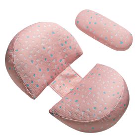 Pregnancy Pillows Adjustable Support Maternity Pillow Soft Side Sleeper Pregnancy Pillows Wedge Pillow with Detachable Pillow Cover (Color: PINK)