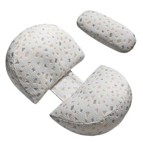 Pregnancy Pillows Adjustable Support Maternity Pillow Soft Side Sleeper Pregnancy Pillows Wedge Pillow with Detachable Pillow Cover (Color: Grey)