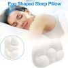 1pc All-round Cloud Pillow, Soft Bed Pillow Nursing Pillow 3D Ergonomic Sleeping Egg Shaped Ergonomic Pillows