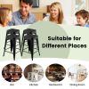 24 Inch Set of 4 Tolix Style Counter Height Barstool Stackable Chair