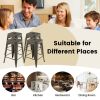 24 Inch Set of 4 Tolix Style Counter Height Barstool Stackable Chair