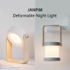 Foldable Touch Dimmable Reading LED Night Light Portable Lantern Lamp USB Rechargeable For Home Decor