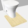 U Shaped Bathroom Rugs Contour Non-slip Toilet Mat Absorbent Cozy Velvet Floor Mat 23.62 x 19.69in