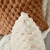 Plush Faux Fur Throw Pillow Covers Plaid Texture Decorative Pillow Case Cushion Cover