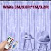 1pc; Window String Lights; Christmas Decoration 100/200/300 LED Remote Control USB Wedding Garland Curtain Lamp 3M/9.8Ft Fairy Lights